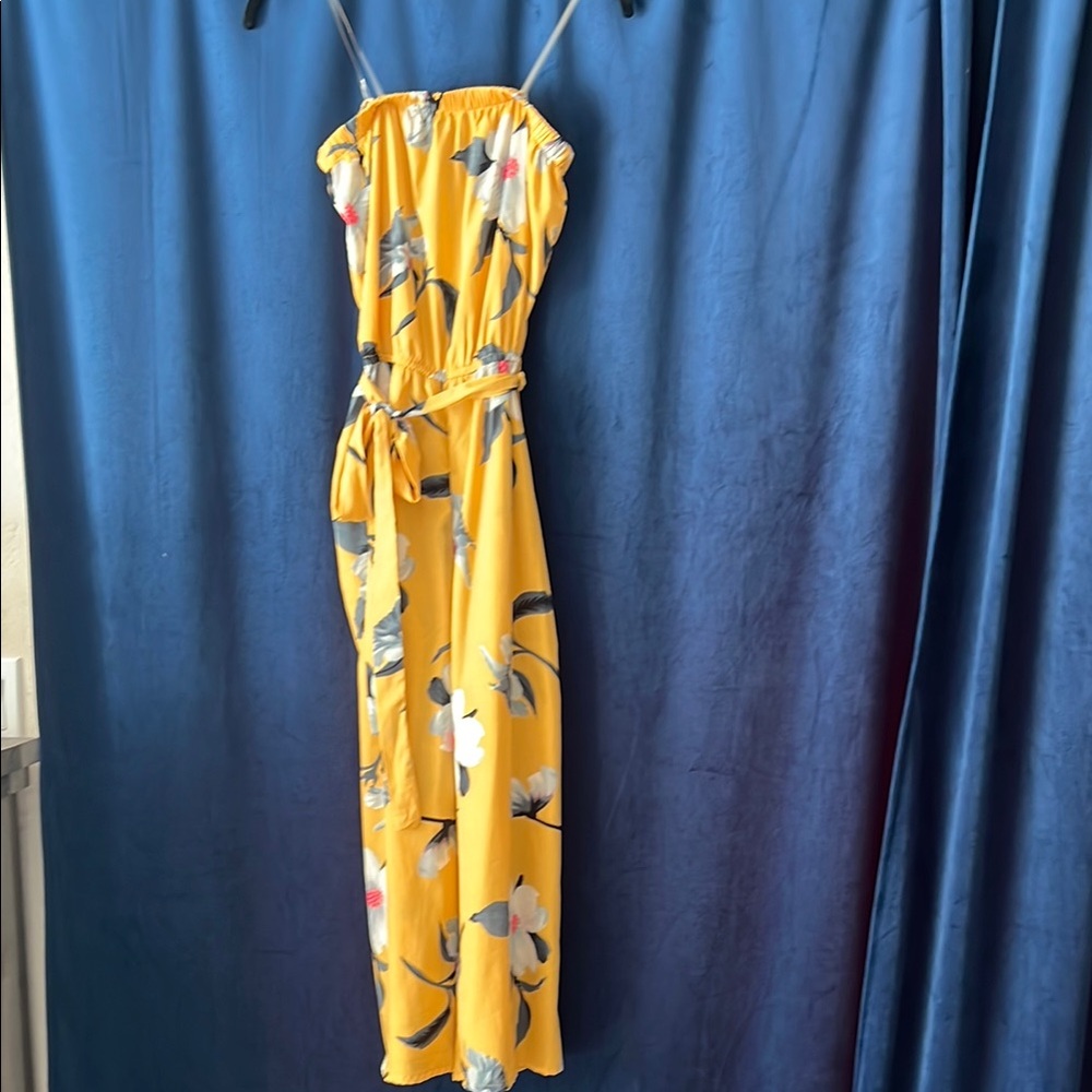 Floral Yellow Jumpsuit